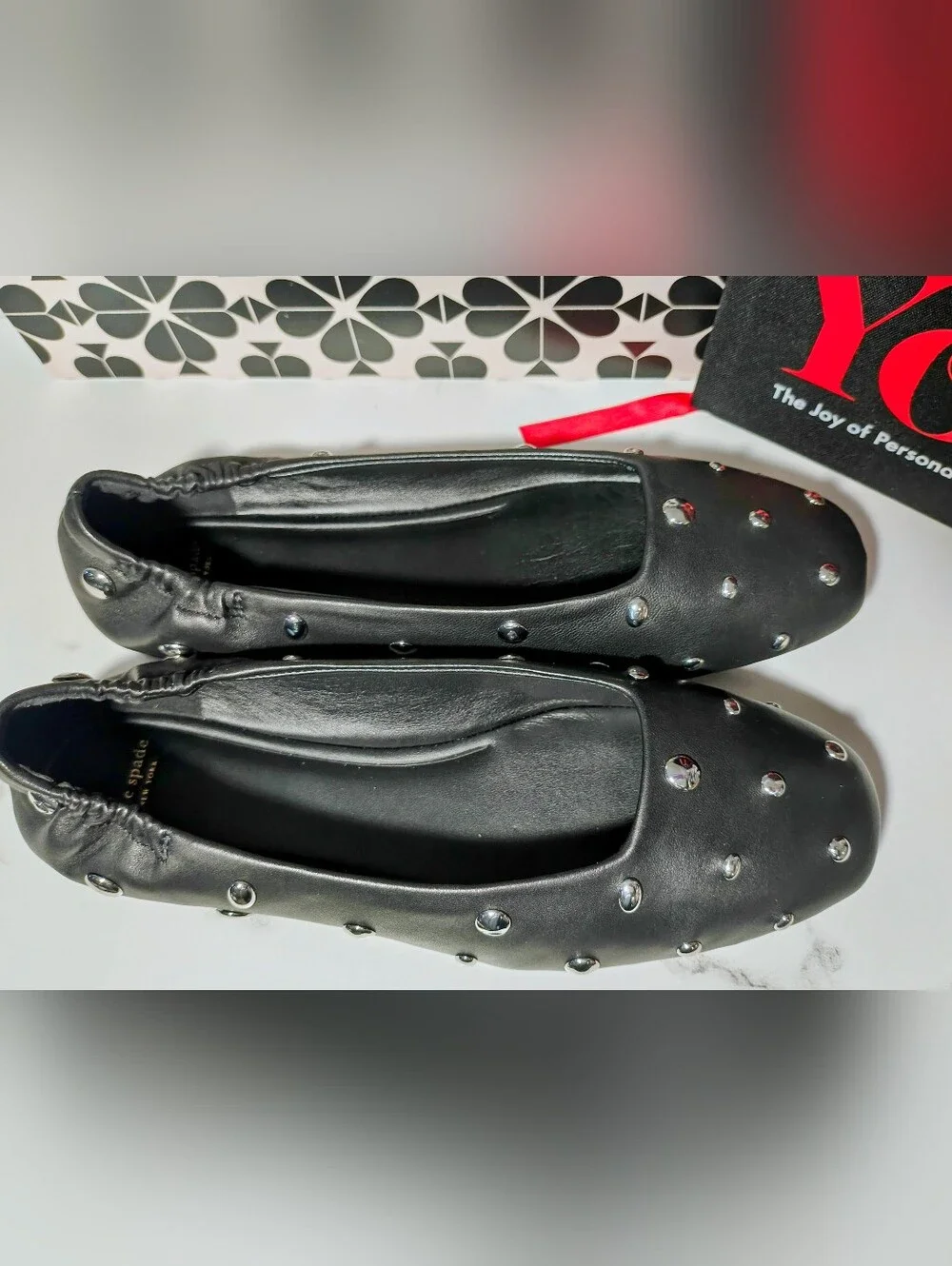kate spade New York Black Studded Ballet Flats - BRAND NEW!